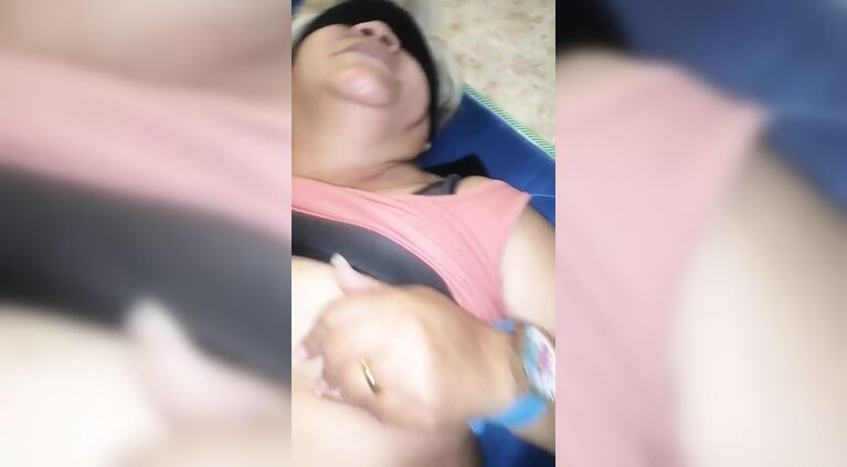 Fat stepmother full of cum asks me to take off the condom before finishing