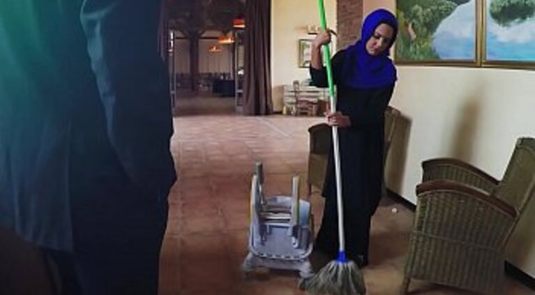 ARABS EXPOSED - Poor Janitor Gets Extra Money From Boss In Exchange For Sex
