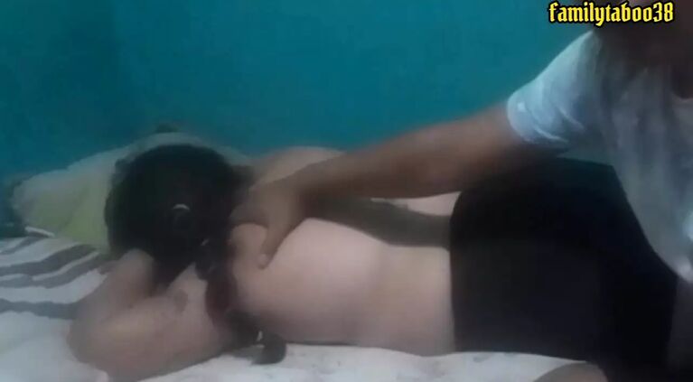 Stepbrother gives me a delicious body massage to warm me up and fuck me
